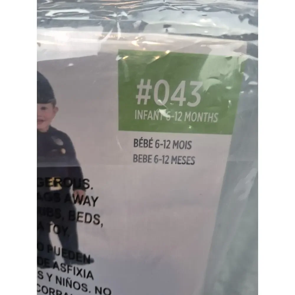 Amscan Cop Recruit Infant Costume Halloween, 6-12 Months (846780) - Picture 5 of 5